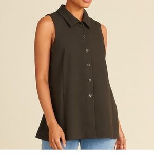 Jones Wear Dark Olive Sleeveless Tank Suit Top